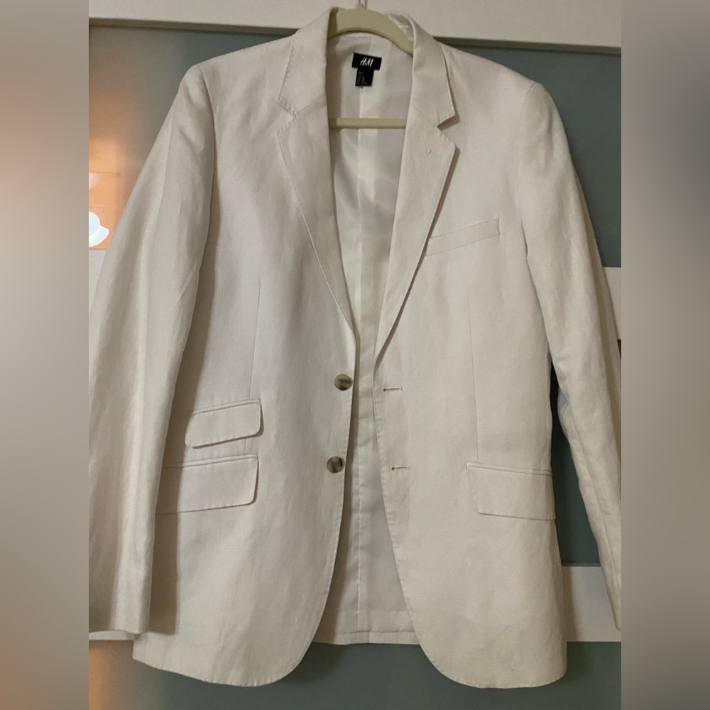 H&M Classic White Men's Blazer